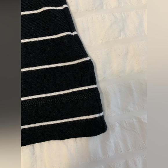 Lauren- Ralph Lauren Black and White Striped 3/4 Sleeve Top - Picture 10 of 16